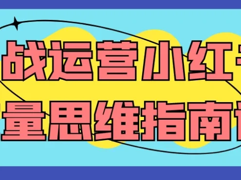实战运营小红书流量思维指南课