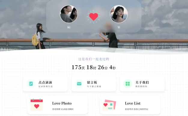 简洁清爽情侣恋爱博客主题 Like_Girl V5.2.0